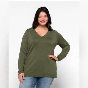 41 Hawthorn green v-neck sweater size 3x